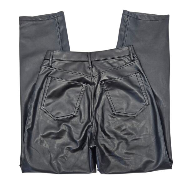 Abercrombie & Fitch Criss-Cross Waist Vegan Leather 90s Straight Leg 26/2 - Picture 3 of 9